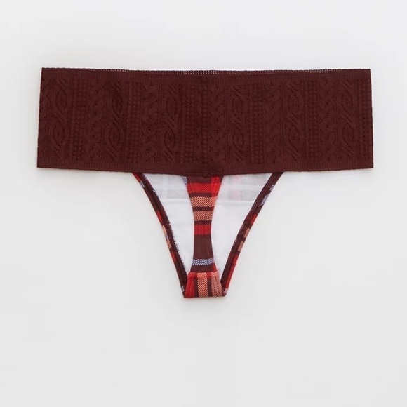 🆕Aerie Tanga Plaid  Panties - Picture 4 of 12